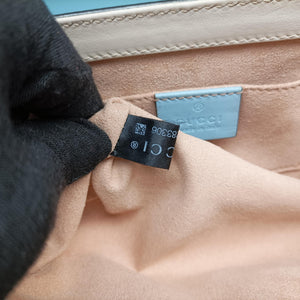 Pre-owned Gucci Padlock Beige x Blue x Multicolor PVC coated canvas 409487 shoulderbag | stylenewstar