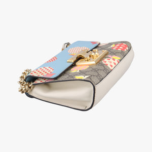 Pre-owned Gucci Padlock Beige x Blue x Multicolor PVC coated canvas 409487 shoulderbag | stylenewstar