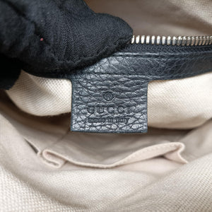 Pre-owned Gucci Interlocking G Logo Soho Messenger Black Leather 322059 shoulderbag | stylenewstar