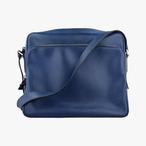Pre-owned Prada NERO Blue SAFFIANO leather VA1066 shoulderbag | stylenewstar