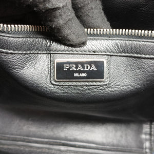 Pre-owned Prada NERO Blue SAFFIANO leather VA1066 shoulderbag | stylenewstar