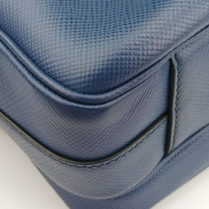 Pre-owned Prada NERO Blue SAFFIANO leather VA1066 shoulderbag | stylenewstar