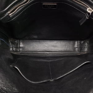 Pre-owned Prada NERO Blue SAFFIANO leather VA1066 shoulderbag | stylenewstar