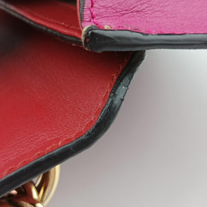 Pre-owned Gucci Padlock beige×red×pink PVC coated canvas×Leather 409487 shoulderbag | stylenewstar