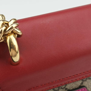 Pre-owned Gucci Padlock beige×red×pink PVC coated canvas×Leather 409487 shoulderbag | stylenewstar
