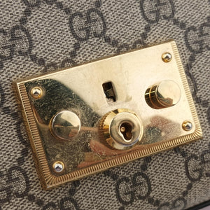 Pre-owned Gucci Padlock beige×red×pink PVC coated canvas×Leather 409487 shoulderbag | stylenewstar