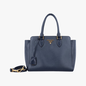 Secondhand Prada Monochrome Navy SAFFIANO Leather 1BA113 shoulderbag | stylenewstar