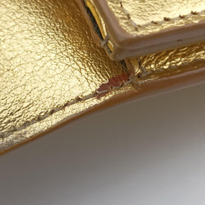 Pre-owned Yves Saint Laurent KATE Golden Leather 377829 shoulderbag | stylenewstar