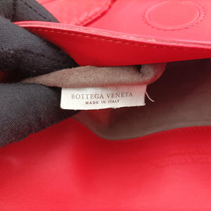 Pre-owned Bottega Veneta Intrecciato Nappa Rialto Red Leather shoulderbag | stylenewstar