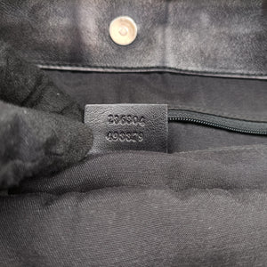 Pre-owned Gucci Horsebit pattern studs Black Leather 286304 handbag | stylenewstar