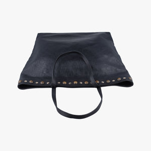 Pre-owned Gucci Horsebit pattern studs Black Leather 286304 handbag | stylenewstar