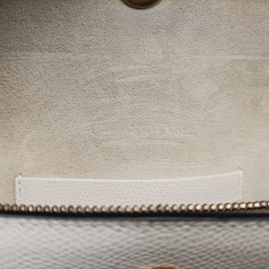 Pre-owned Christian Dior Saddle White Leather bum bag/waist bag | stylenewstar