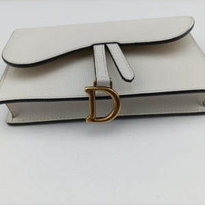 Pre-owned Christian Dior Saddle White Leather bum bag/waist bag | stylenewstar