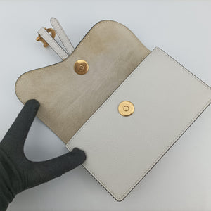 Pre-owned Christian Dior Saddle White Leather bum bag/waist bag | stylenewstar