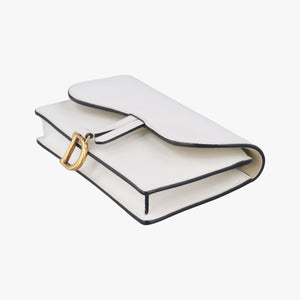Pre-owned Christian Dior Saddle White Leather bum bag/waist bag | stylenewstar
