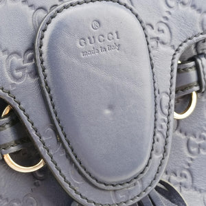 Pre-owned Gucci Emily Navy Leather 295402 shoulderbag | stylenewstar