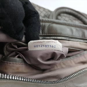 Pre-owned Bottega Veneta Intrecciato Olive Green lambskin handbag | stylenewstar