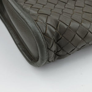 Pre-owned Bottega Veneta Intrecciato Olive Green lambskin handbag | stylenewstar