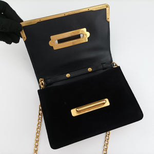 Pre-owned Prada Cahier Astrology Black Velour shoulderbag | stylenewstar
