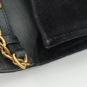 Pre-owned Prada Cahier Astrology Black Velour shoulderbag | stylenewstar