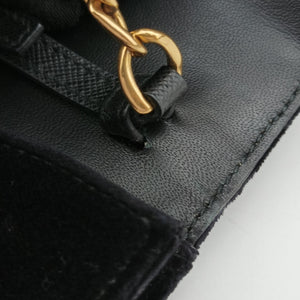 Pre-owned Prada Cahier Astrology Black Velour shoulderbag | stylenewstar
