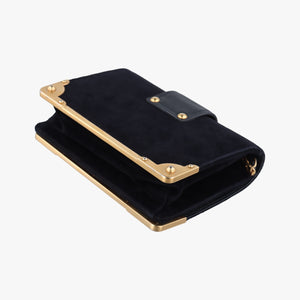 Pre-owned Prada Cahier Astrology Black Velour shoulderbag | stylenewstar
