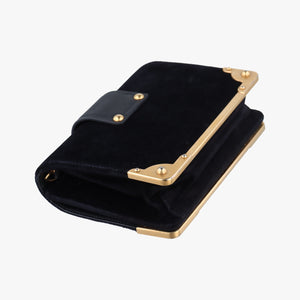 Pre-owned Prada Cahier Astrology Black Velour shoulderbag | stylenewstar