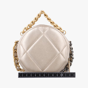 Pre-owned Chanel CHANEL 19 Round Golden lambskin AP0945 shoulderbag | stylenewstar