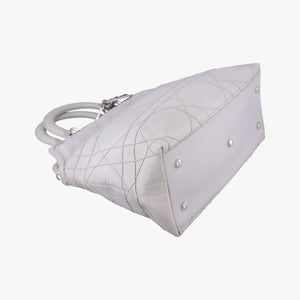 Pre-owned Christian Dior Granville Grey lambskin shoulderbag | stylenewstar