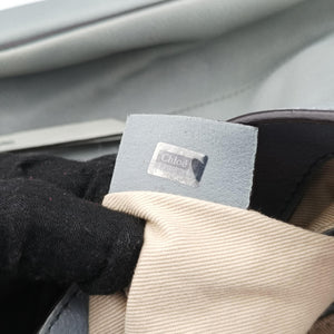 Pre-owned Chloe FAYE mini Grey leather backpack/rucksack | stylenewstar