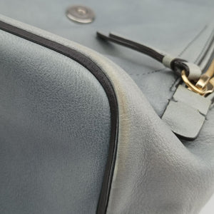 Pre-owned Chloe FAYE mini Grey leather backpack/rucksack | stylenewstar