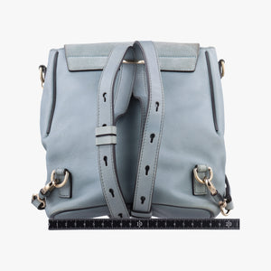 Pre-owned Chloe FAYE mini Grey leather backpack/rucksack | stylenewstar