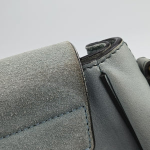 Pre-owned Chloe FAYE mini Grey leather backpack/rucksack | stylenewstar