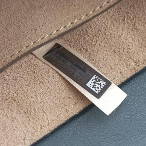 Pre-owned Chloe FAYE Blue × gray Suede × leather shoulderbag | stylenewstar