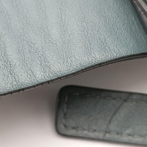 Pre-owned Chloe FAYE Blue × gray Suede × leather shoulderbag | stylenewstar