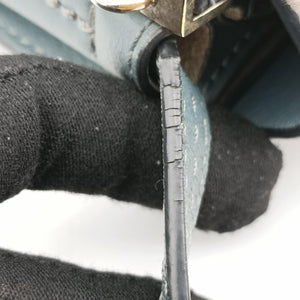 Pre-owned Chloe FAYE Blue × gray Suede × leather shoulderbag | stylenewstar