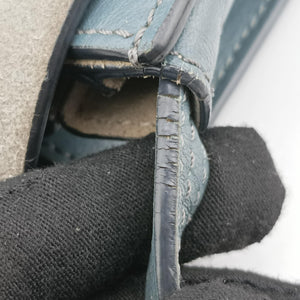 Pre-owned Chloe FAYE Blue × gray Suede × leather shoulderbag | stylenewstar