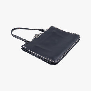 Vintage Valentino Rockstud Black Leather shoulderbag | stylenewstar