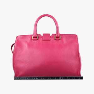 Pre-owned Yves Saint Laurent BABY CABAS Pink Leather 394461 shoulderbag | stylenewstar