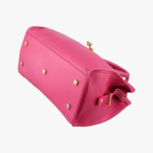 Pre-owned Yves Saint Laurent BABY CABAS Pink Leather 394461 shoulderbag | stylenewstar