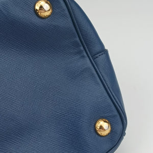 Vintage Prada Galleria Blue SAFFIANO Leather BN2274 handbag | stylenewstar