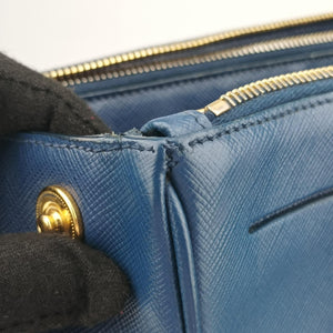 Vintage Prada Galleria Blue SAFFIANO Leather BN2274 handbag | stylenewstar