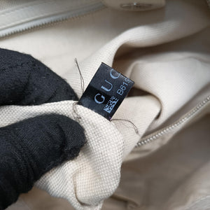 Pre-owned Gucci GG Neoprene White Leather 241101 shoulderbag | stylenewstar