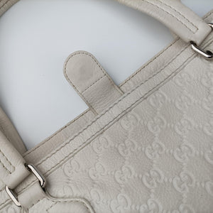 Pre-owned Gucci GG Neoprene White Leather 241101 shoulderbag | stylenewstar