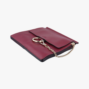 Pre-owned Chloe FAYE Bordeaux Leather shoulderbag | stylenewstar
