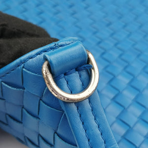Secondhand Bottega Veneta Intrecciato Blue lambskin shoulderbag | stylenewstar