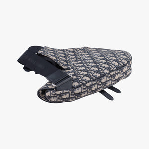 Vintage Christian Dior Saddle Gray×Black Jacquard bum bag/waist bag | stylenewstar