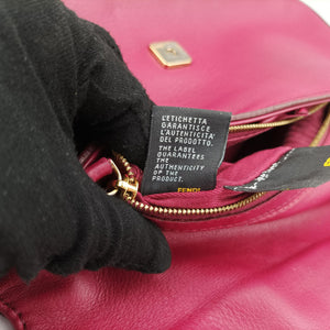 Pre-owned Fendi BAGUETTE Red Leather 8BR600 shoulderbag | stylenewstar