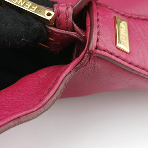 Pre-owned Fendi BAGUETTE Red Leather 8BR600 shoulderbag | stylenewstar