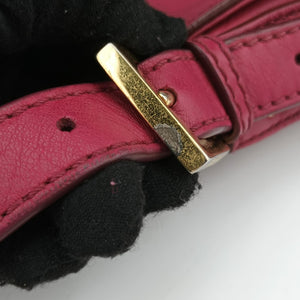 Pre-owned Fendi BAGUETTE Red Leather 8BR600 shoulderbag | stylenewstar